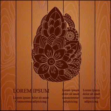 Easter izole hisse senedi vektör doodl yumurta ile metin için yer.