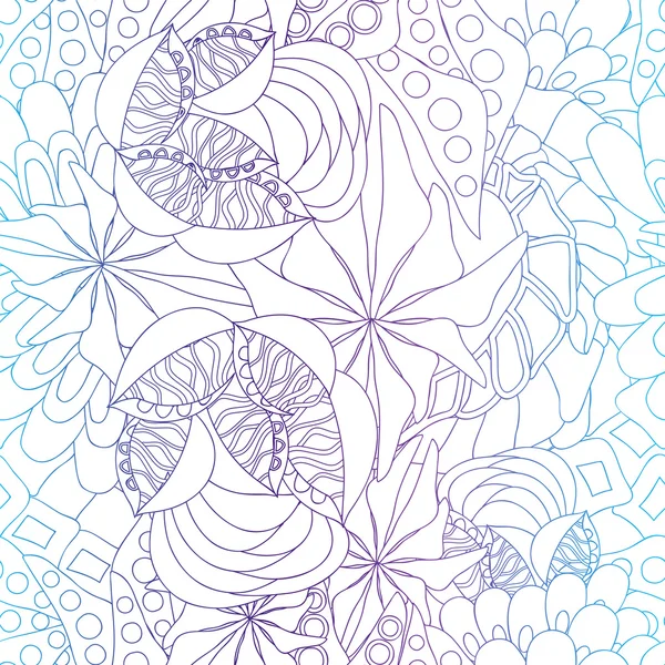 Vecteur de stock motif floral doodle sans couture — Image vectorielle