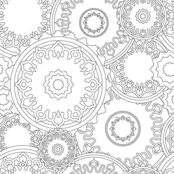 Lager vektor sömlös doodle blommönster. Orient. boho — Stock vektor