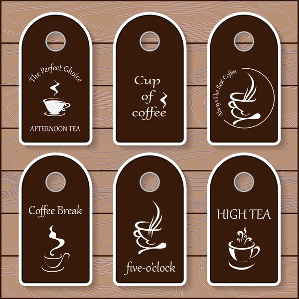 Voorraad vector set label voor restaurant en café — Stockvector