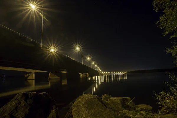 Night under the bridge. Finland — Stock Photo, Image