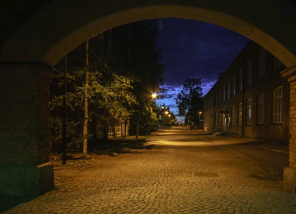 Nacht stad. Tampere, finland. — Stockfoto