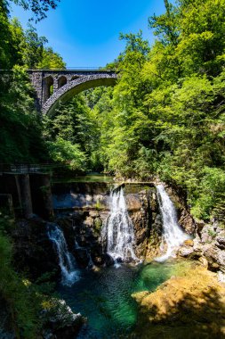 Blejski Vadisi - Blejski Vintgar Güzel güneşli bir günde, Slovenya