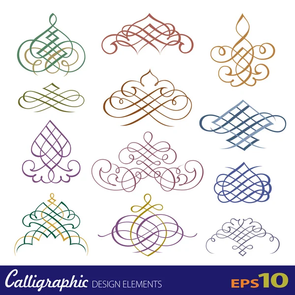 Calligraphic design elements — Stock Vector