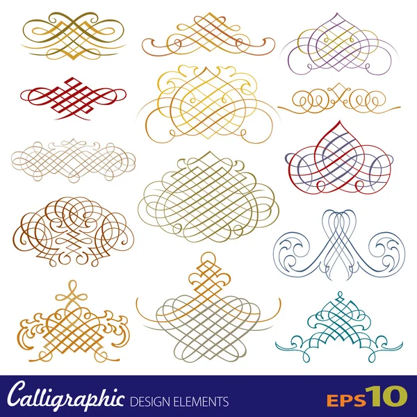 Calligraphic design elements — Stock Vector