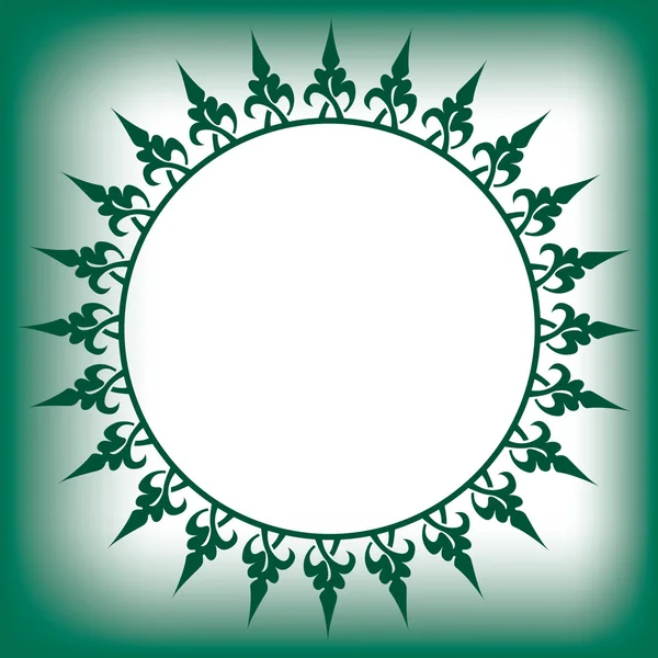 Marco de círculo de estilo oriental con decoración simple — Archivo Imágenes Vectoriales