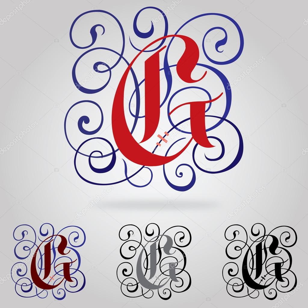 Decorated Uppercase Gothic Font Letter G Premium Vector In Adobe