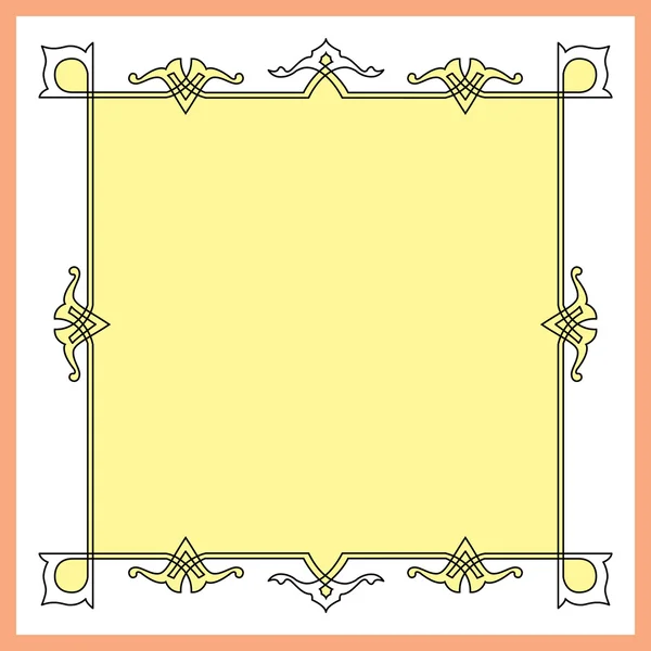 Graniță elegantă, cadru wireframe, cadru linii — Vector de stoc