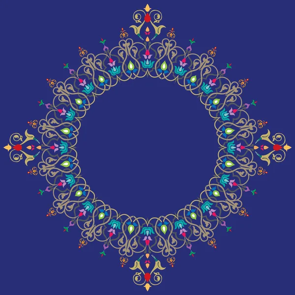 东方风格的漂亮的详细圆环框架 — 图库矢量图片