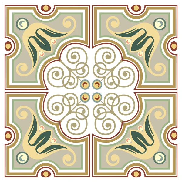 古代のデザイン パターン、カラフルな装飾的な背景 — ストックベクタ