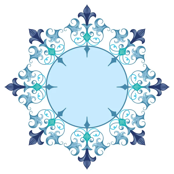 Hermoso marco redondo de lujo, borde ornamental — Vector de stock