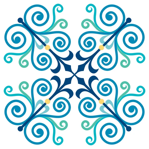 Patrón de diseño antiguo, fondo ornamental colorido — Vector de stock