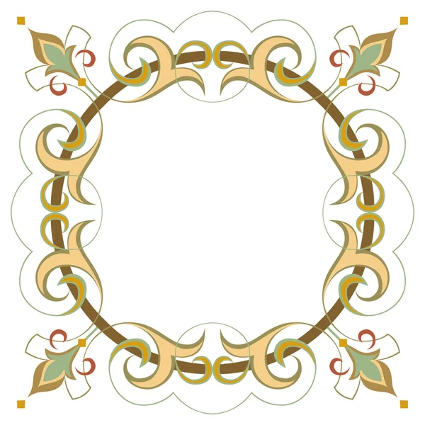 Beautiful luxury round frame, ornamental border — Stock Vector