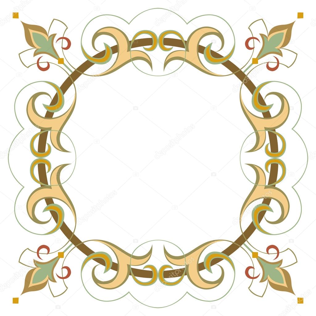 Beautiful luxury round frame, ornamental border