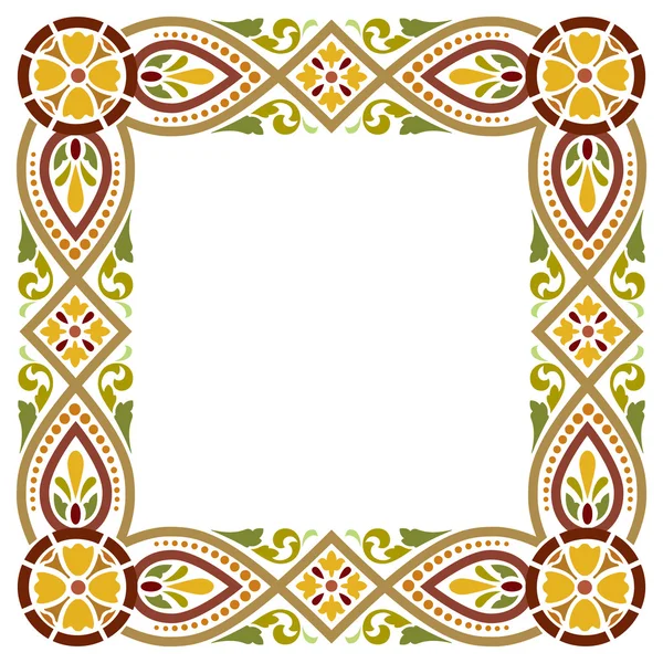Cadre de bordure ancien de style médiéval — Image vectorielle