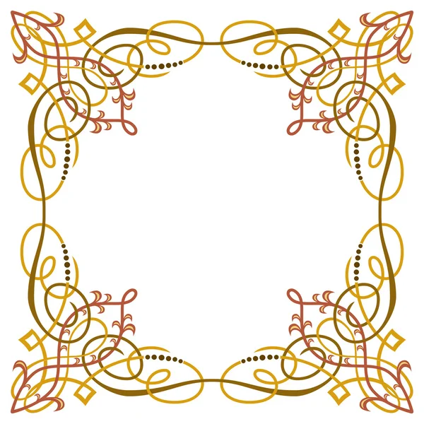 Luxury border frame with detailed ornate corners — Stock Vector