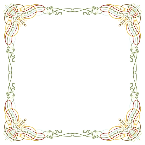 Marco de frontera de lujo con esquinas ornamentadas detalladas — Vector de stock