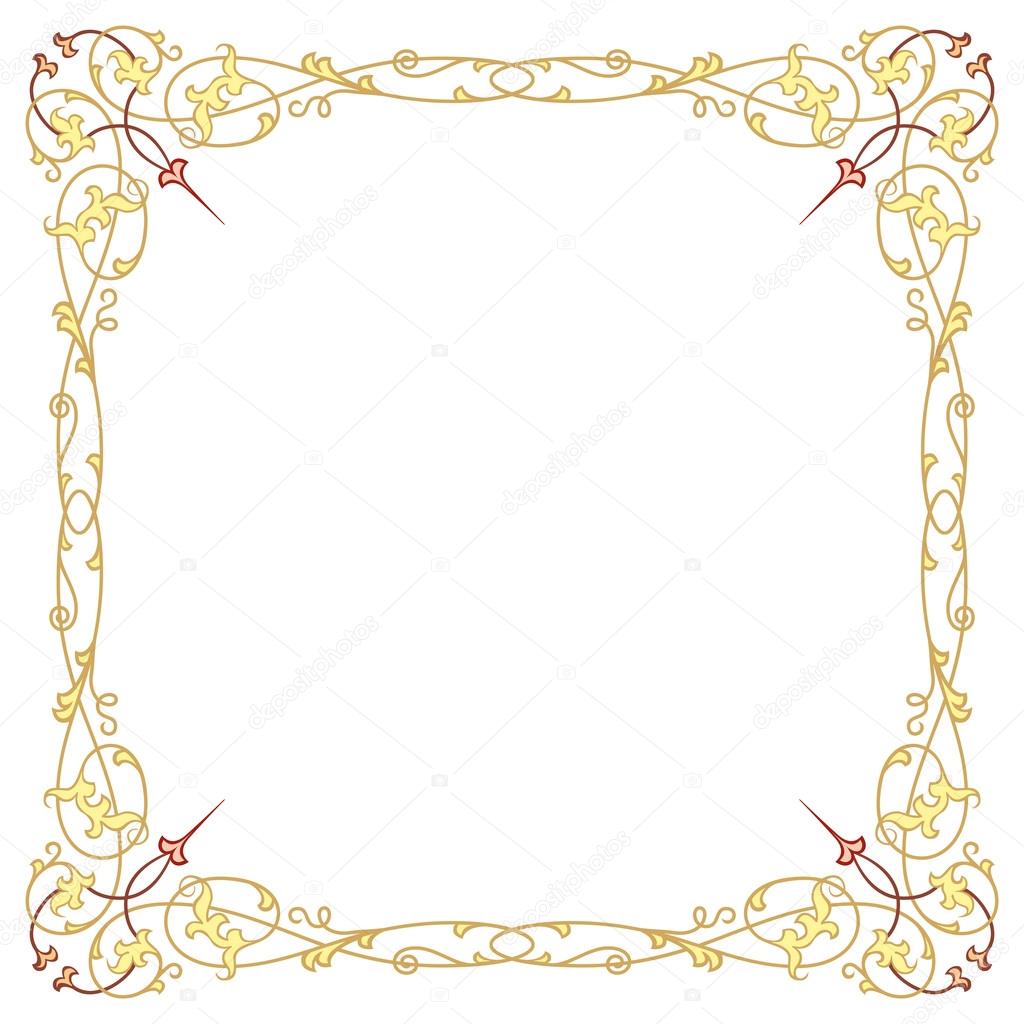 Luxury border frame with detailed ornate corners