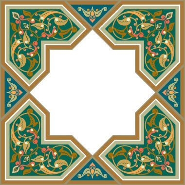 Arabesque pattern with detailed ornament clipart