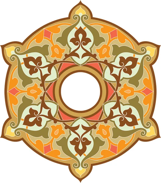 Motif décoratif avec beau ornement détaillé — Image vectorielle