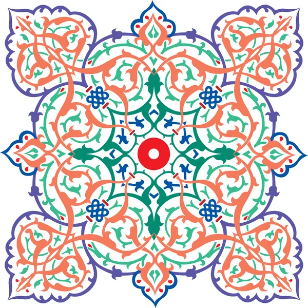 Diseño de vectores de ornamento oriental en patrón inconsútil colorido — Archivo Imágenes Vectoriales