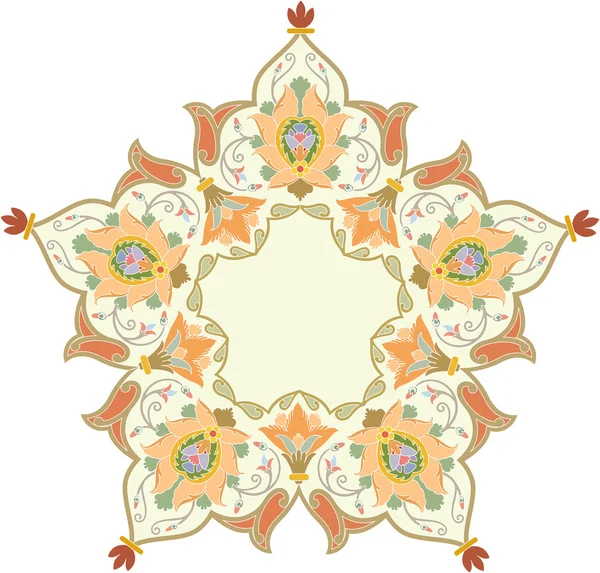 Orientální ornament vektorová design v barevné bezešvé pattern — Stockový vektor