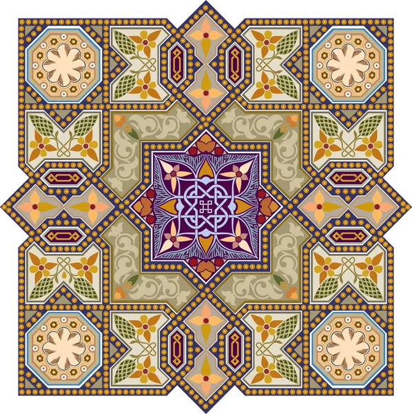 Арабеский узор с детальным орнаментом — стоковый вектор