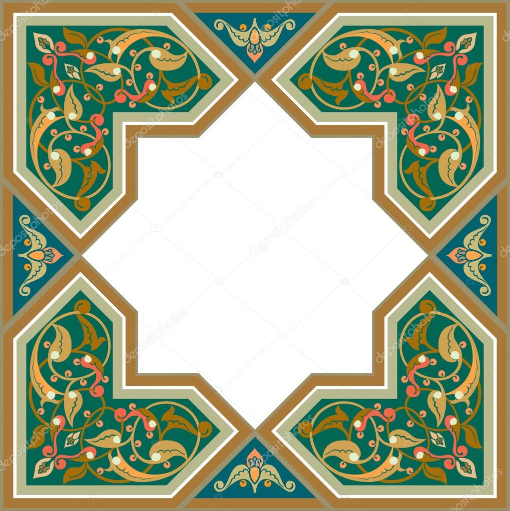 Arabesque pattern with detailed ornament