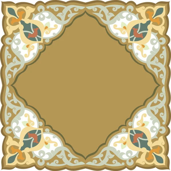 Diseño de vectores de ornamento oriental en patrón inconsútil colorido — Vector de stock