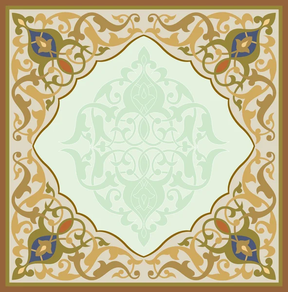 Diseño de vectores de ornamento oriental en patrón inconsútil colorido — Vector de stock