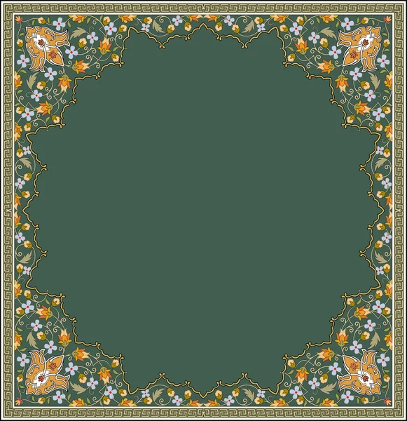 Oriental garnished frame — Stock Vector