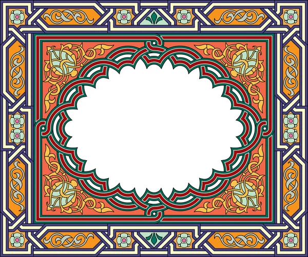 Arabesque mönster med detaljerade prydnad — Stock vektor