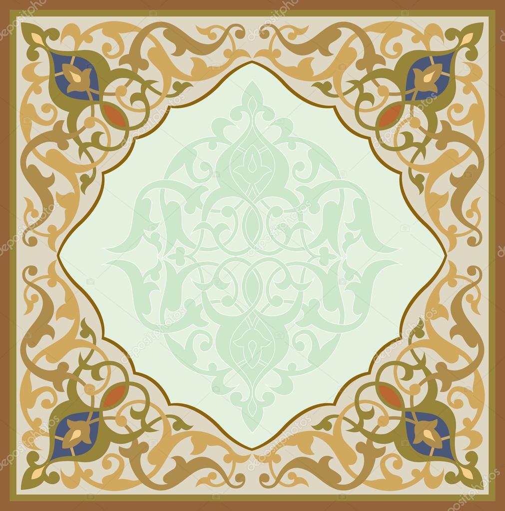 Oriental ornament vector design in colorful seamless pattern