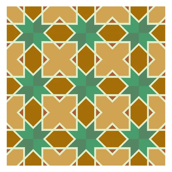 阿拉伯式花纹图案，矢量平铺块 — 图库矢量图片
