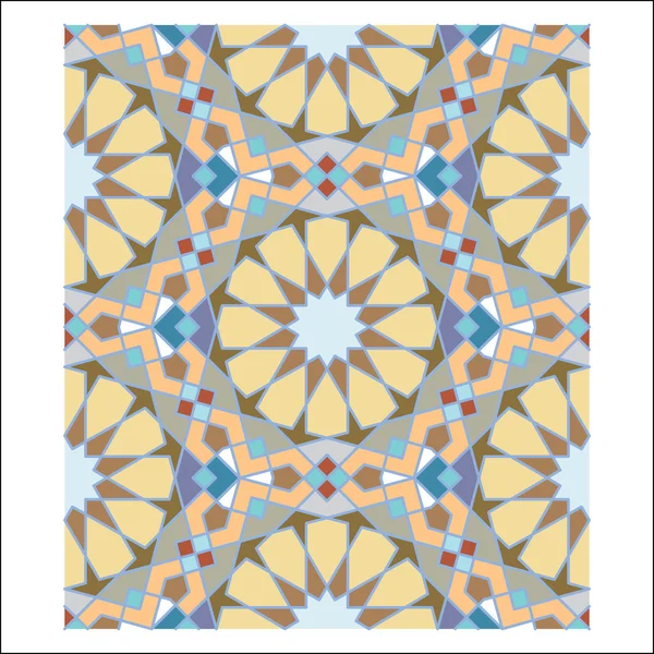 Patrón de mosaico colorido, bloques de azulejos — Vector de stock