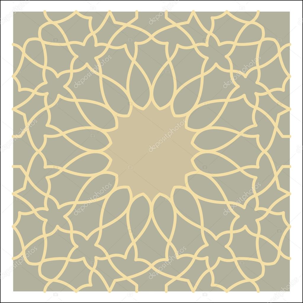 Arabesque pattern, vector tiling blocks