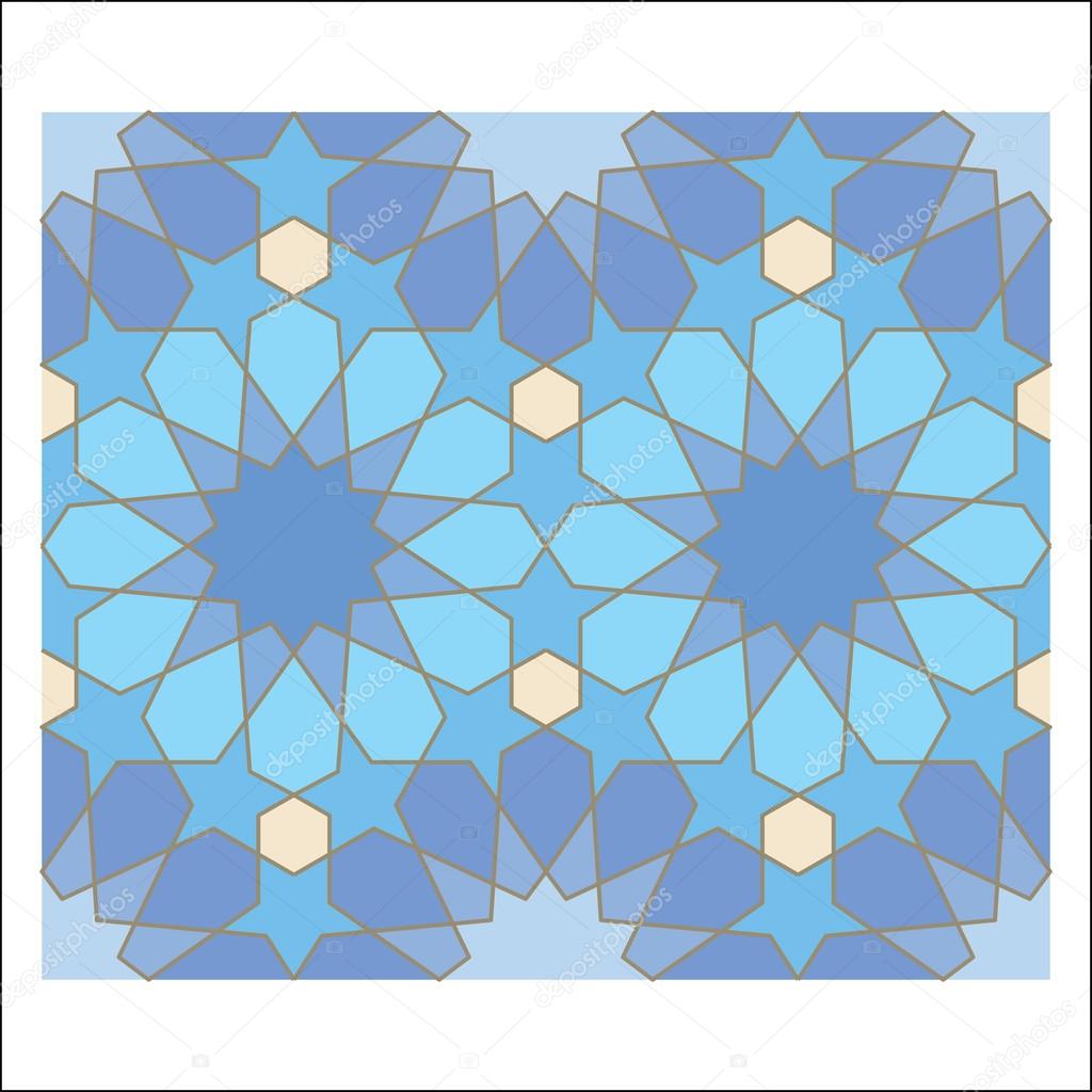 Arabesque pattern, vector tiling blocks