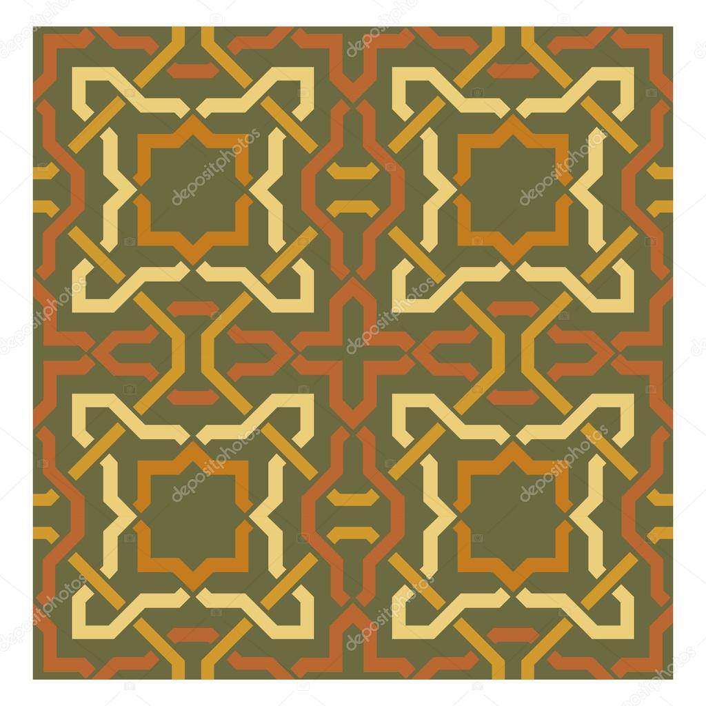 Arabesque pattern, vector tiling blocks