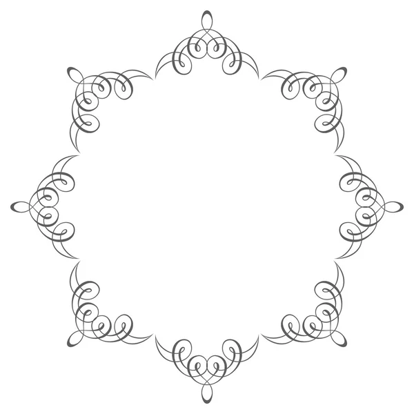 Decorative round frame. Ancient art — Stock Vector