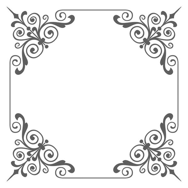 Garnished border, beautifully decorated corners — Stock Vector