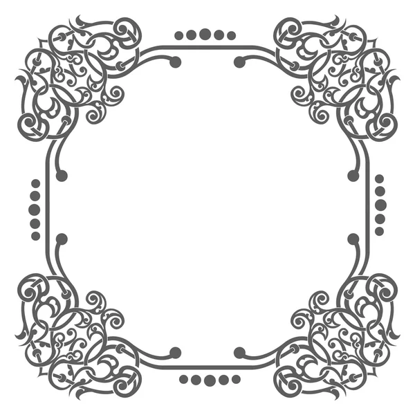 Bordure décorée, coins joliment décorés — Image vectorielle