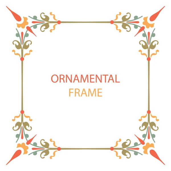 Natural ornament frame, colorful vector design Royalty Free Stock Illustrations