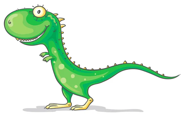 Cartoon grön dinosaurie — Stock vektor