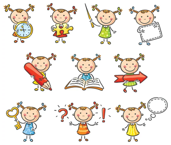 Little girl character — Stock Vector