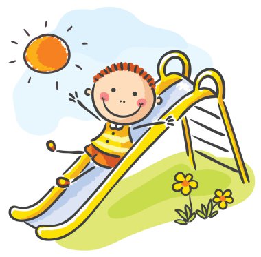 Child at the playground clipart