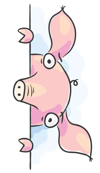 Pembe pig röntgenci out — Stok Vektör