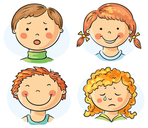 Caras de niños — Archivo Imágenes Vectoriales