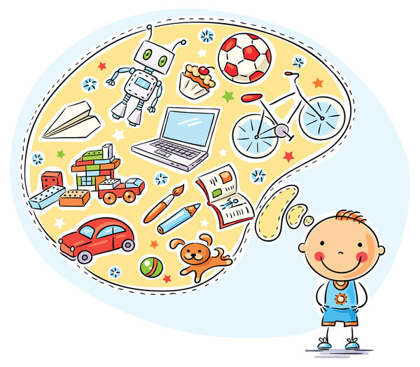 Мальчик и его интересы
