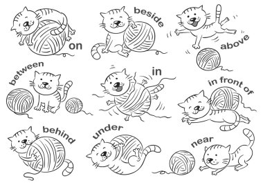 Prepositions of Place clipart