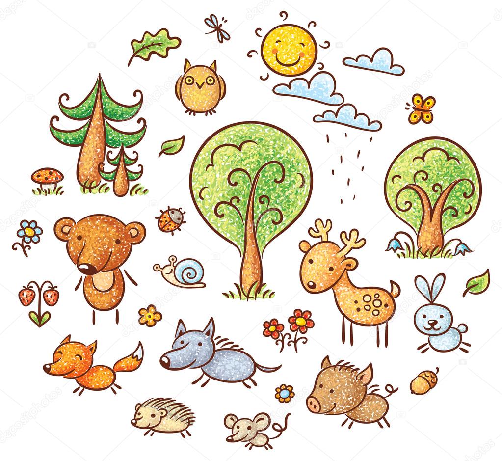 Dessin Foret Images Vectorielles Dessin Foret Vecteurs Libres De Droits Depositphotos